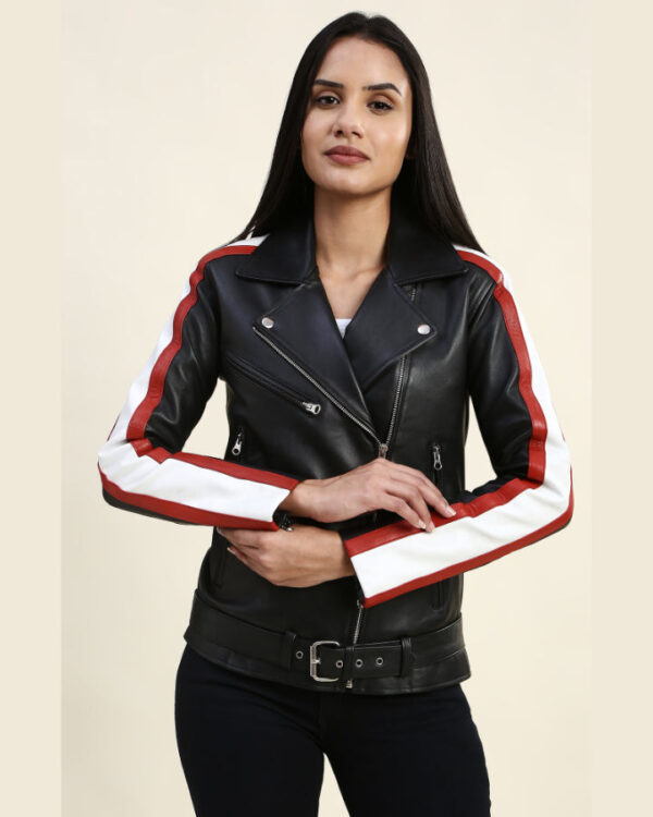 Eleanor Black Motorcycle Leather Jacket