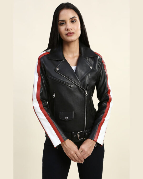 Eleanor Black Motorcycle Leather Jacket