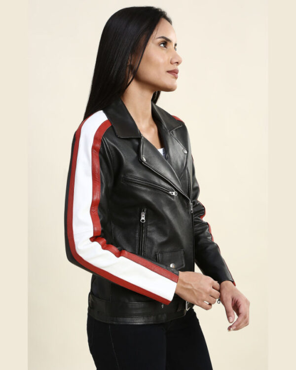 Eleanor Black Motorcycle Leather Jacket