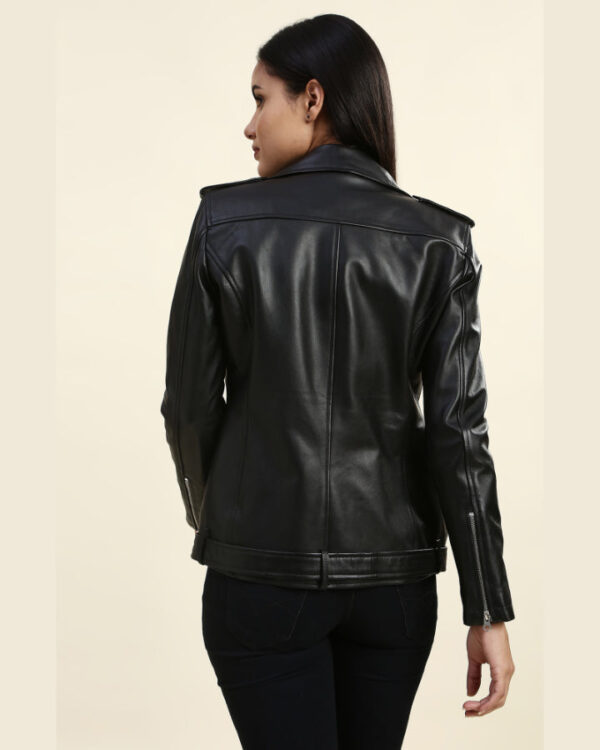 Benita Black Biker Leather Jacket