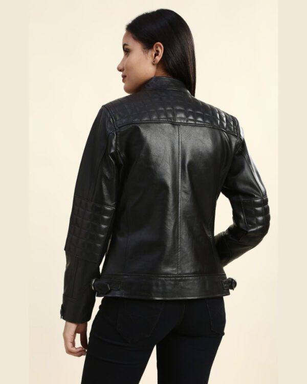 Esme Black Racer Leather Jacket