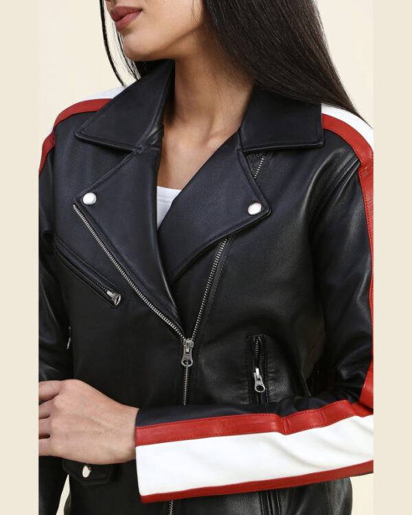 Eleanor Black Motorcycle Leather Jacket