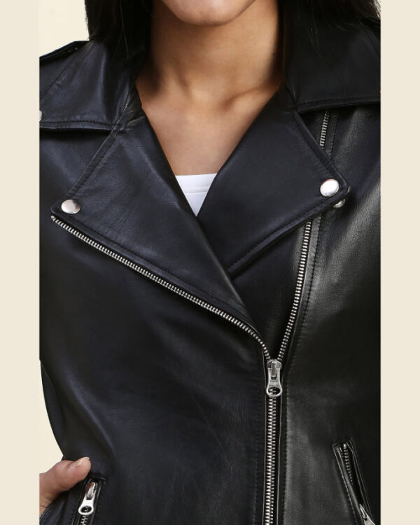 Benita Black Biker Leather Jacket