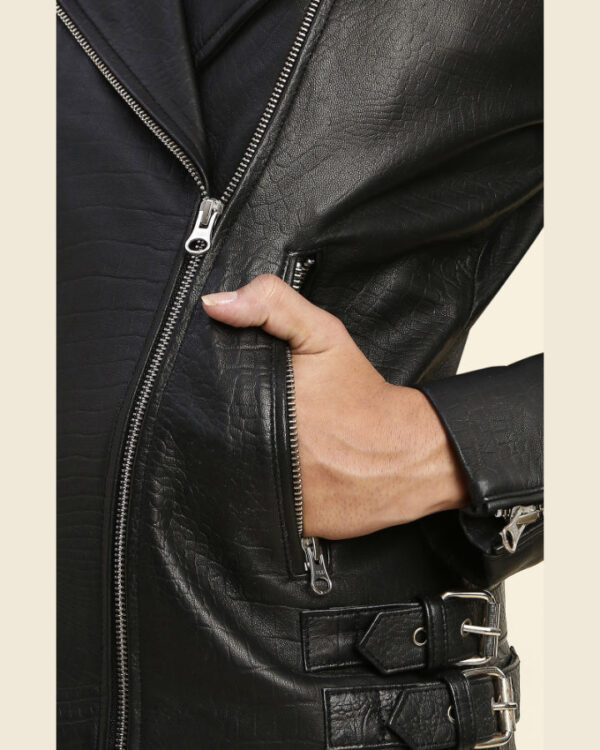 Kendra Black Motorcycle Leather Jacket