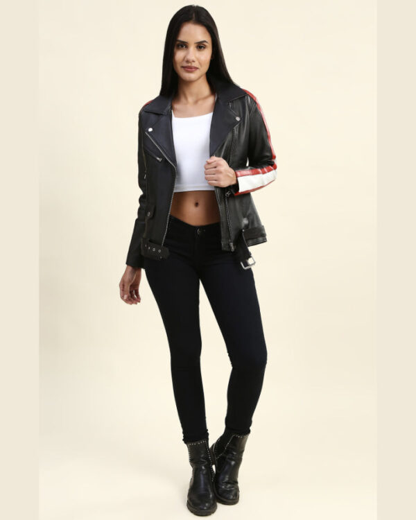 Eleanor Black Motorcycle Leather Jacket