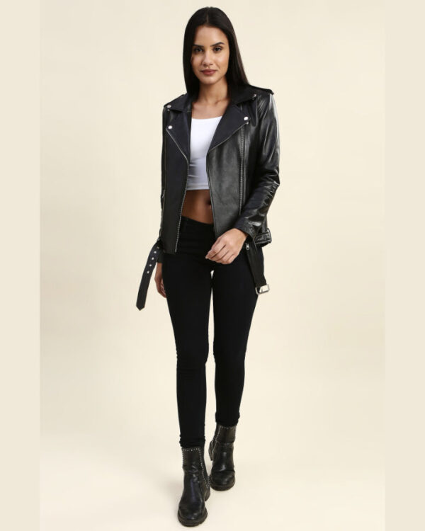 Benita Black Biker Leather Jacket