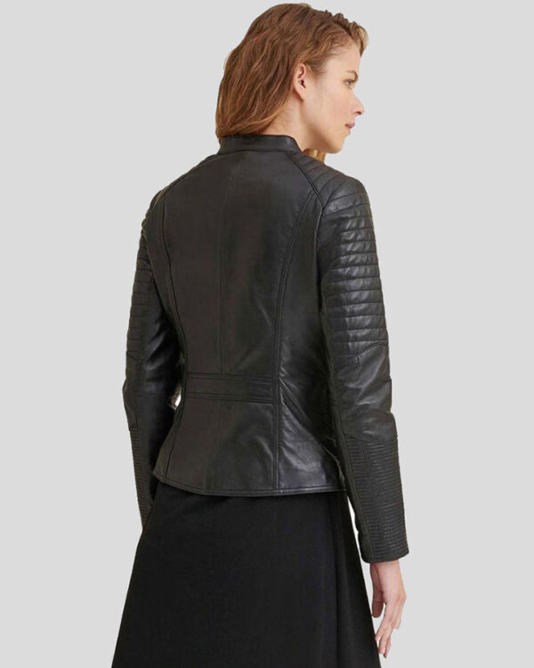 Bara Black Motorcycle Leather Jacket