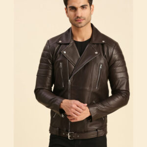 Griffin Brown Motorcycle Leather Jacket