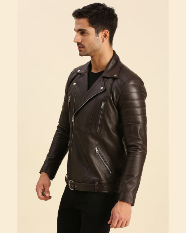 Griffin Brown Motorcycle Leather Jacket