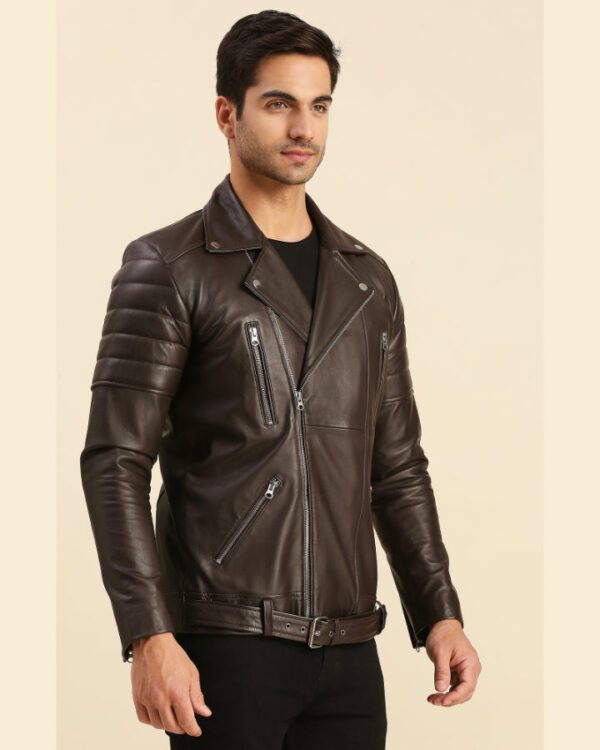 Griffin Brown Motorcycle Leather Jacket