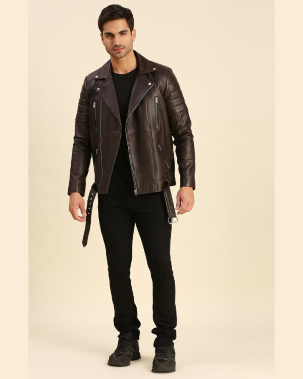 Griffin Brown Motorcycle Leather Jacket