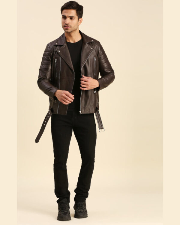 Griffin Brown Motorcycle Leather Jacket