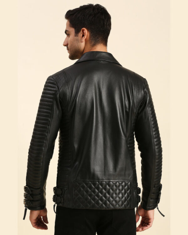 Derek Black Motorcycle Leather Jacket