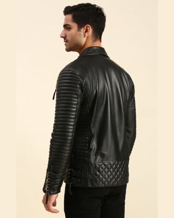 Derek Black Motorcycle Leather Jacket