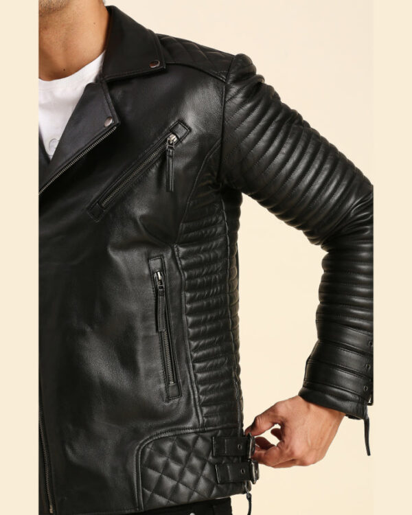 Derek Black Motorcycle Leather Jacket