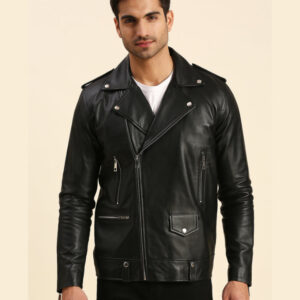 Brady Black Vintage Motorcycle Leather Jacket