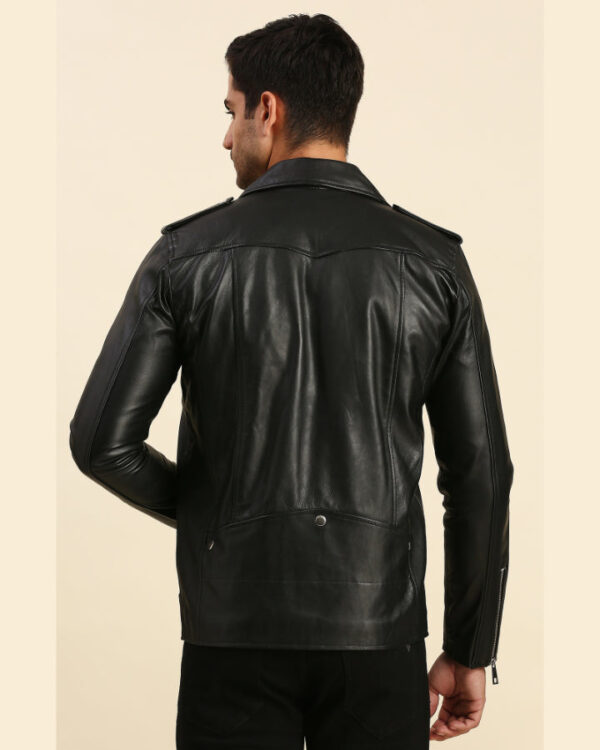 Brady Black Vintage Motorcycle Leather Jacket