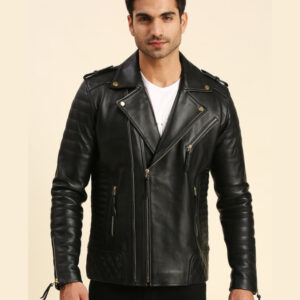 Jaden Black Motorcycle Leather Jacket