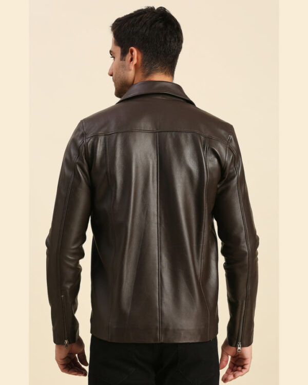 Alex Brown Biker Leather Jacket