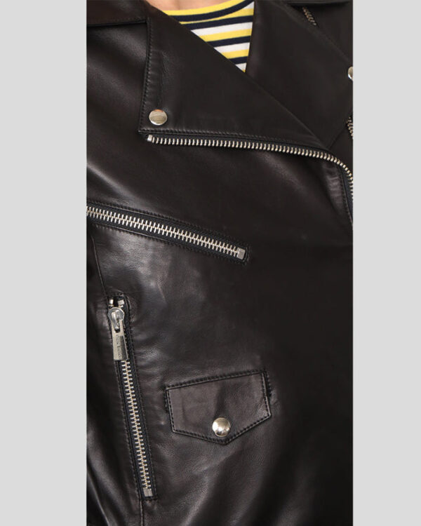 Sutton Black Biker Leather Jacket