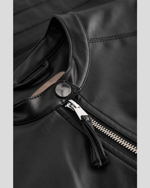 Imani Black Biker Leather Jacket