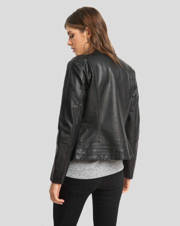 Imani Black Biker Leather Jacket