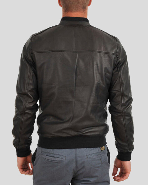 HERA Black Bomber Leather Jacket