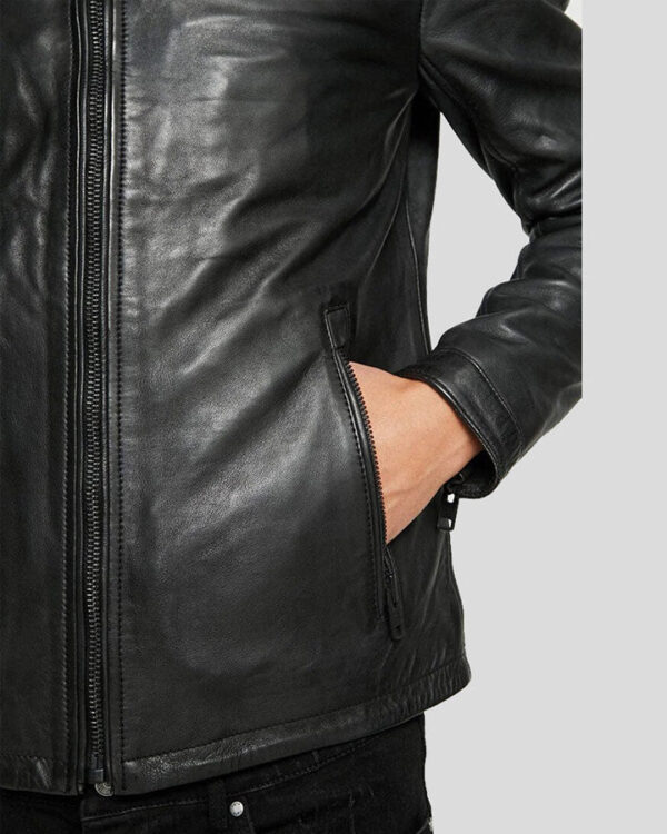 Ardghal Black Biker Leather Jacket