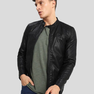 Ceallach Black Racer Leather Jacket