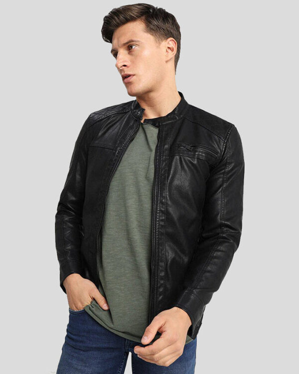 Ceallach Black Racer Leather Jacket