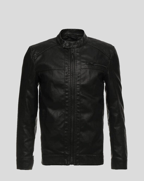 Ceallach Black Racer Leather Jacket