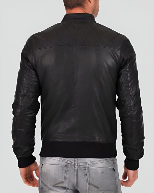 JACK Black Bomber Leather Jacket